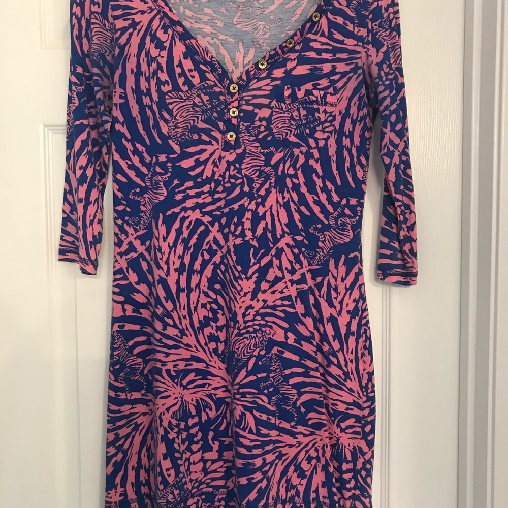 Beautiful and Bright Blue & Pink Lilly Pulitzer Dress! XS